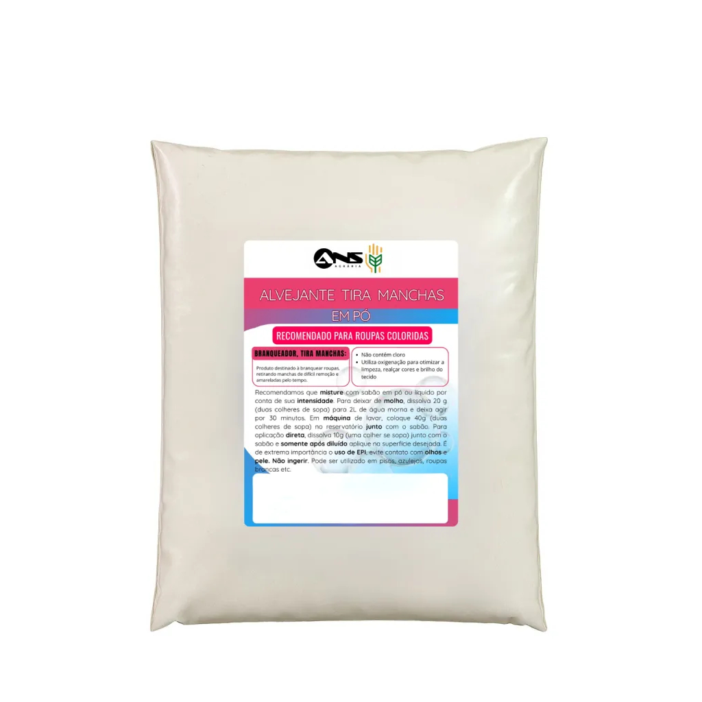 Alvejante ANS Tira Manchas Limpeza Profunda Power 1Kg 2Kg ou 3Kg