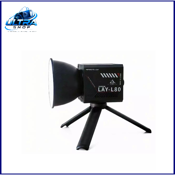 Luz De Preenchimento Lay L-80 80W Para Fotografia Portátil LED COD 3000-6500K Sem Fio Com Bateria Recarregavél
