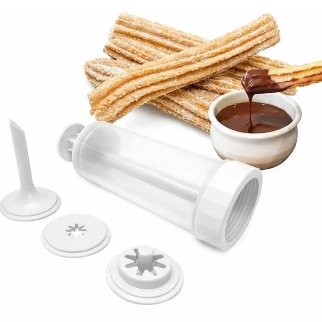 Kit Churros Fácil 2 em 1 Nitron Máquina Manual para Fazer Churros e Mini Churros C/Bico Recheador em Oferta na Shopee
