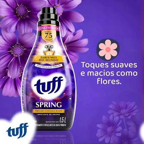 Kit Amaciante Concentrado Tuff Spring 1,5l Rende até 75 Lavagens