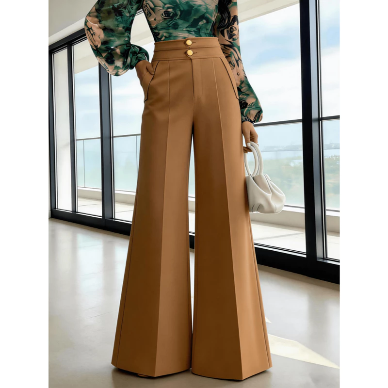 Calça de Terno Elegante de Cintura Alta com Perna Flare — foto 6