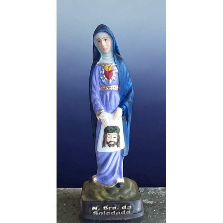 Imagem Nossa Senhora Da Soledade 12cm Em Resina em Oferta na Shopee