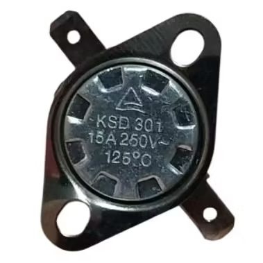 KSD 301 15A 250V~ 125°C Termostato Cerâmico Bimetálico  Para Cafeteira / Fornos Elétricos / panela elétrica