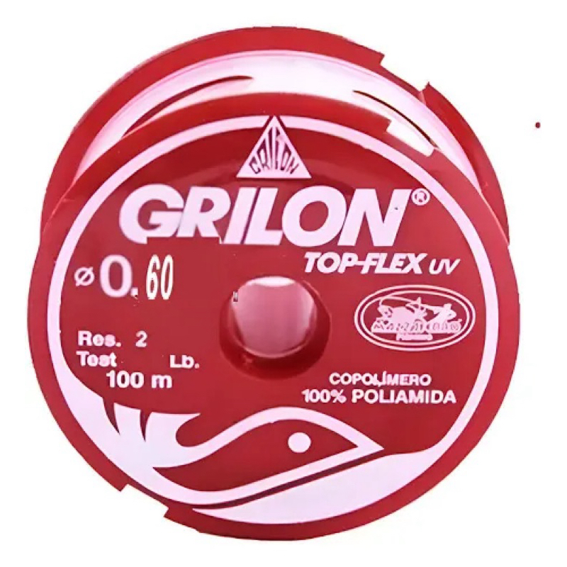 Linha Pesca Nylon Grilon Uv Br 0,60mm rolo com 100M