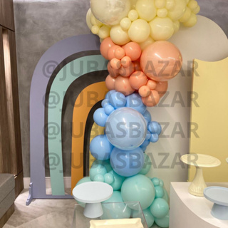 Balão de aniversário kit 140 balões Verde Claro+ Salmão+ Marfim+Azul claro para decoração de Festas. em Oferta na Shopee