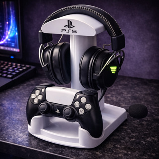 SUPORTE PARA CONTROLE PS5 E FONE / BASE ORGANIZADORA DE MESA em Oferta na Shopee