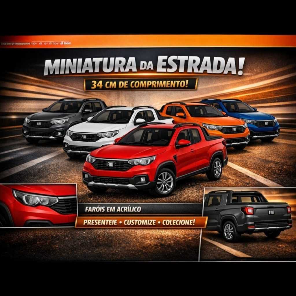 Carrinho Caminhonete Pick Up Adventure Fire Blade Miniatura da Strada - OMG KIDS