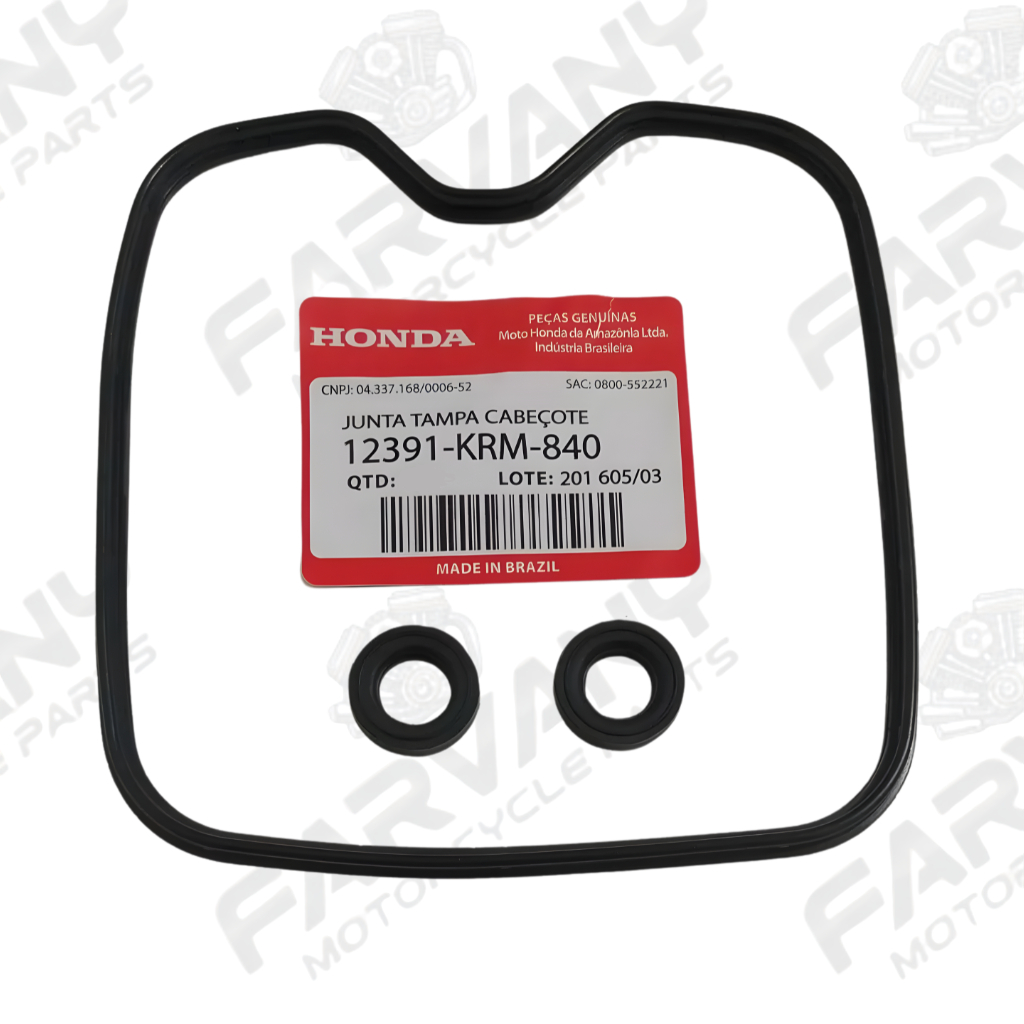 Guarnição Borracha Tampa Valvula + Par Coxim Honda Titan 150/Fan 150/ Fan 125/ Nxr Bros 150 Kit em Oferta na Shopee