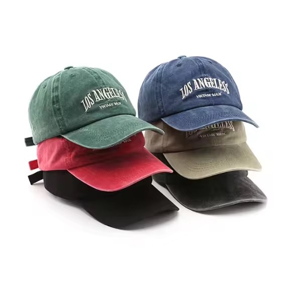 Boné Aba Curva Los Angeles Jeans Vintage Old Dad Hat Verde