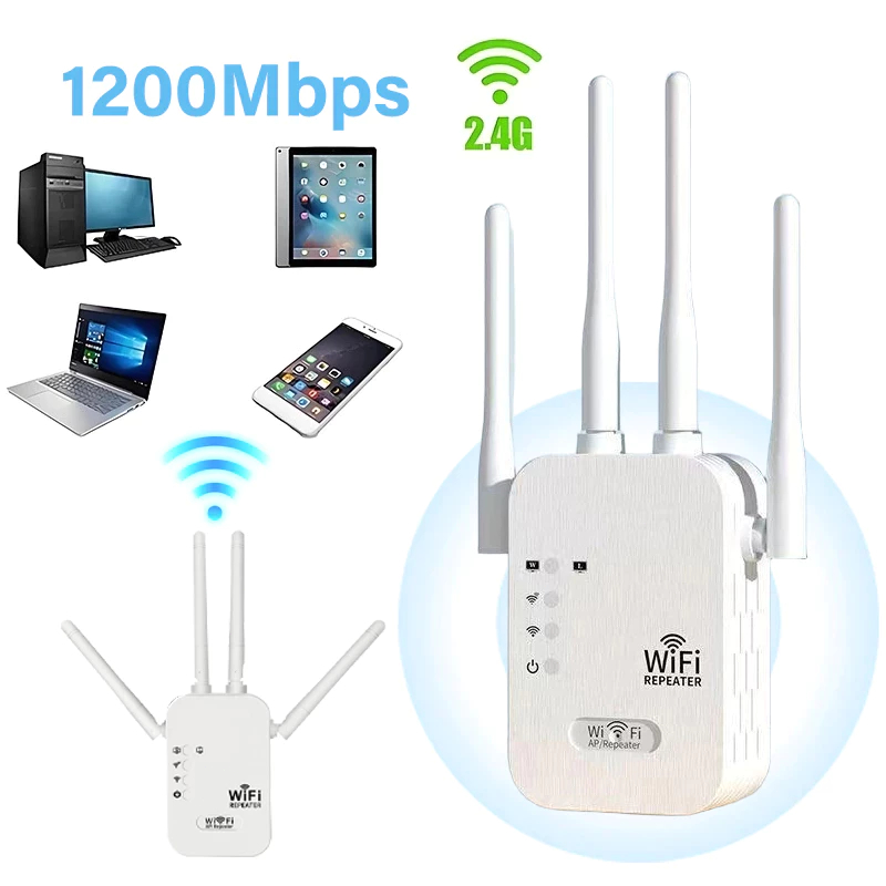 Repetidor WiFi 2800Mbps 4 Antenas 110V/220V, Amplificador Sinal Forte G8