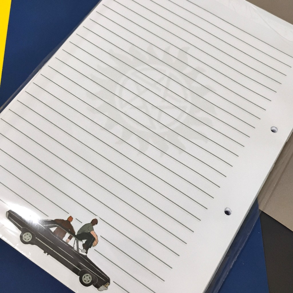 Refil de fichario universitário Sobrenatural 80 folhas - folhas de fichario + adesivos sobrenatural