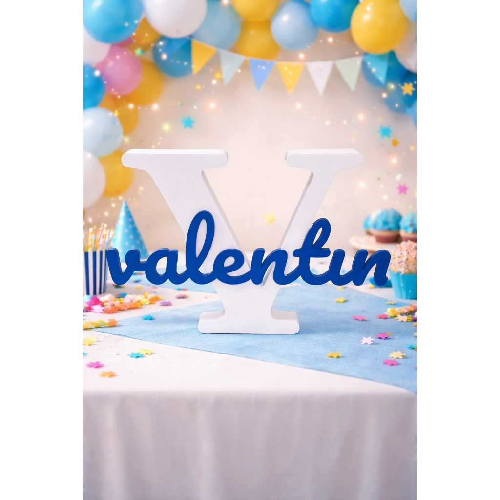 Nome Decorativo Personalizado em Impressão 3D – Letra Inicial com Nome