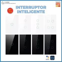 Interruptor Inteligente Toque Wifi 1 2 3 4 Botões Controle Aplicativo Alexa Tuya e Google
