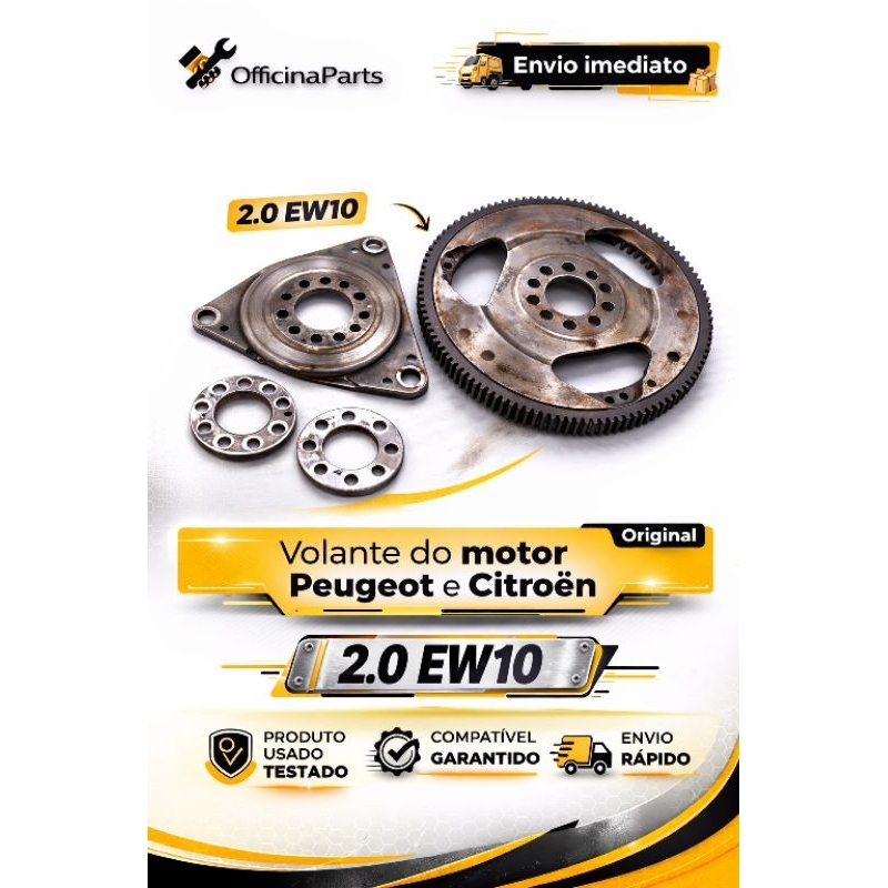 Volante Motor - Citroen Xsara Picasso - C4 - Peugeot 306 - 307 - 406 - 407 Motor EW10 2.0  16V.  01-13 Câmbio Automático