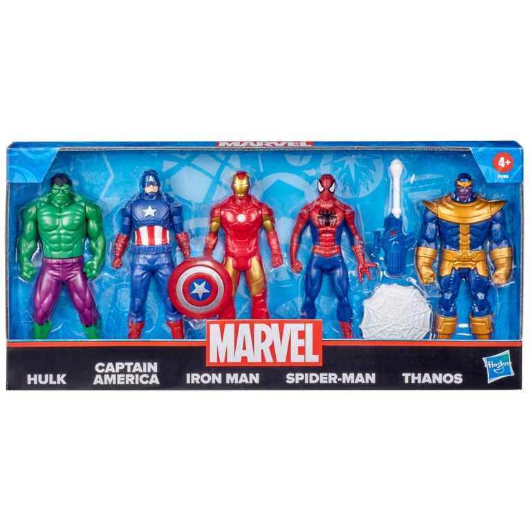 Kit 5 Bonecos Vingadores Avengers 15cm - Hasbro F1395