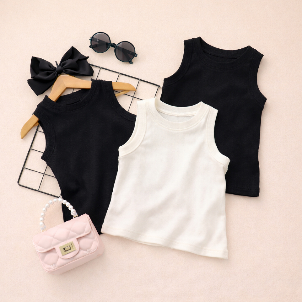 Kit 3 Regata Canelada Feminina Lisa Blusa Básica Camiseta Casual