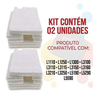 Kit 2 Feltro Almofada Esponja Absorvente Absolver Impressora Epson EcoTank Multifuncional Refil L3150 L3250 L3110 L5190 em Oferta na Shopee