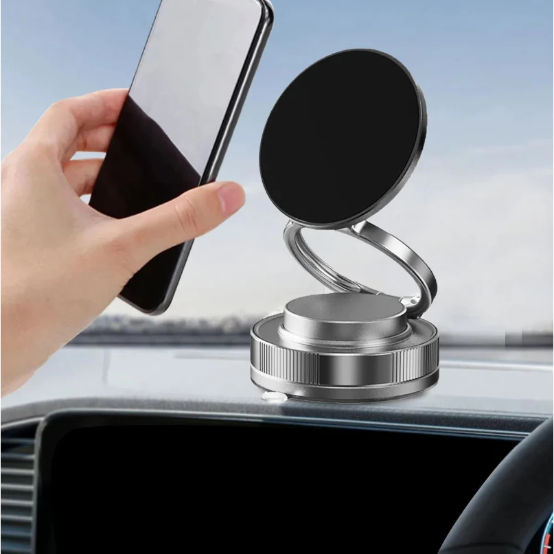 Suporte Magnético Universal para Celular com Ventosa para Carro, Suporte Ajustável e Portátil, Suporte Dobrável