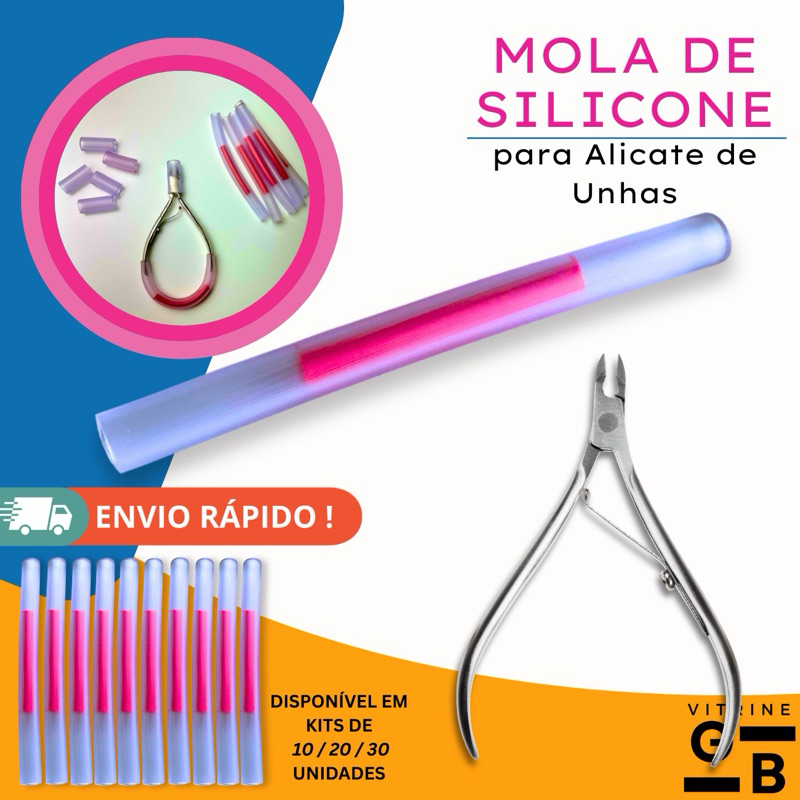 Mola de Silicone para Alicate de Cutícula Universal - Kits 10/20/30