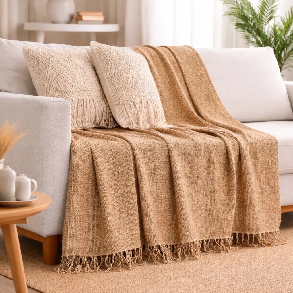 Manta Para Sofá King 3,00×1,80 Grande Protetora Decorativa Sala 100% Algodão