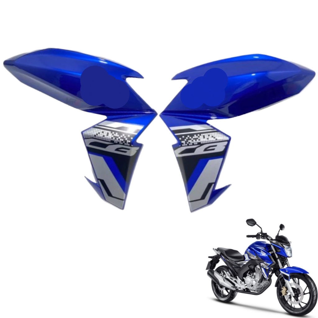 Par de Carenagem Cb 250F Twister 2016 Até 2022 / Par de Aba do Tanque (Sem os Complementos Internos)