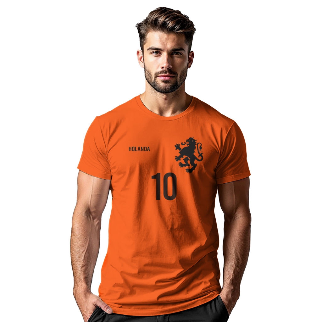 Camiseta blusa Futebol Países Baixos Netherlands Holanda 26