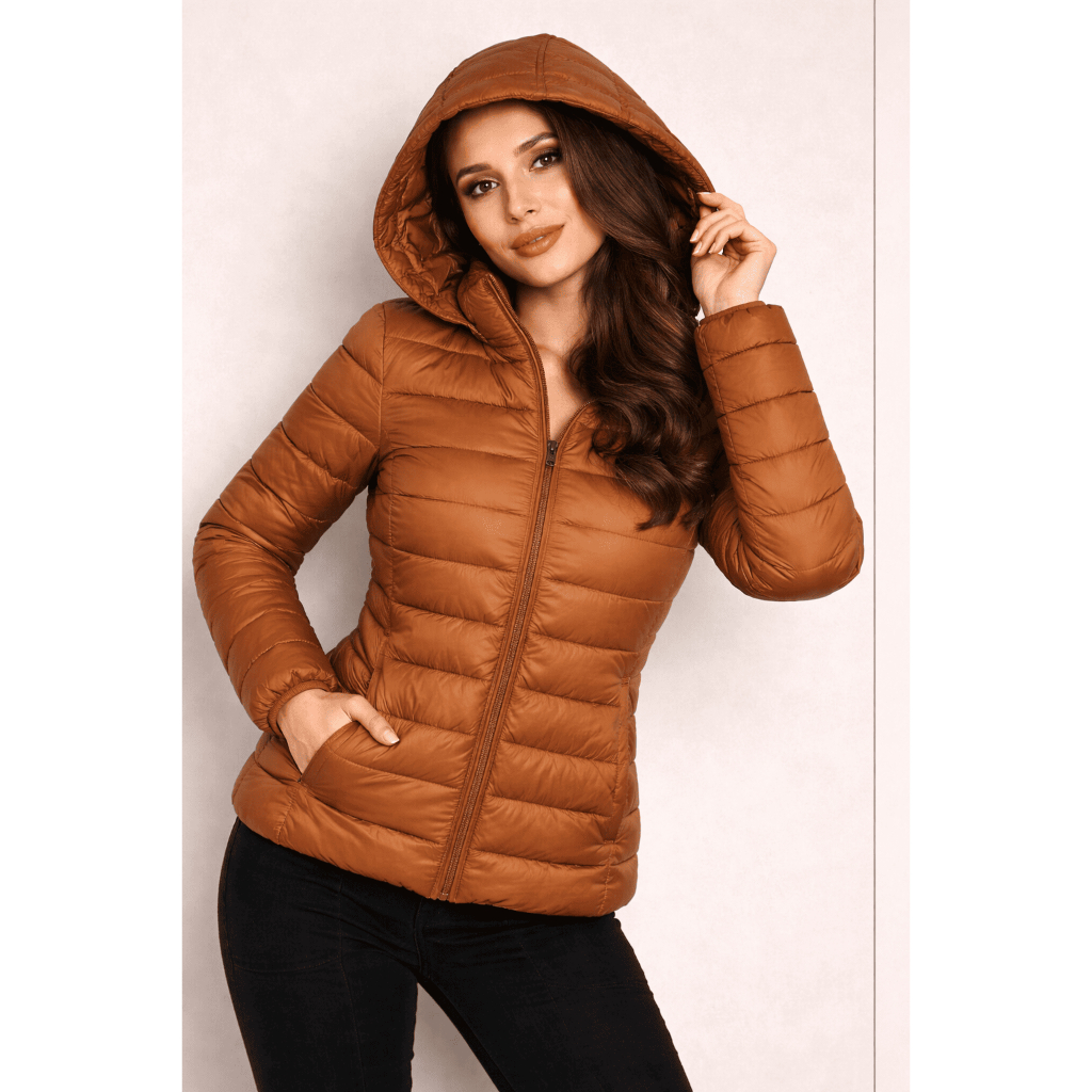 Jaqueta Nylon Feminina Preta Marrom Off White Casaco de Frio Puffer Bobojaco em Oferta na Shopee