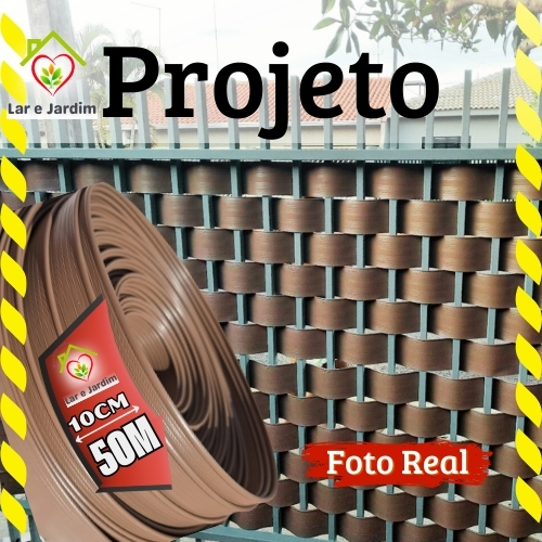 Isolamento/Fechamento De Portao Fita Pvc 50Metros X 10cm altura COR MARROM (MÉDIO)