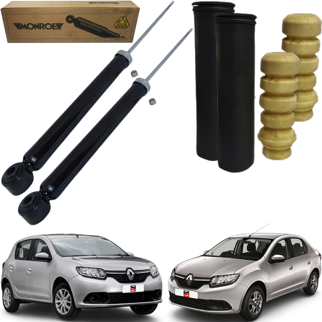 Kit Par Amortecedor Traseiro Sandero 2007 a 2022...