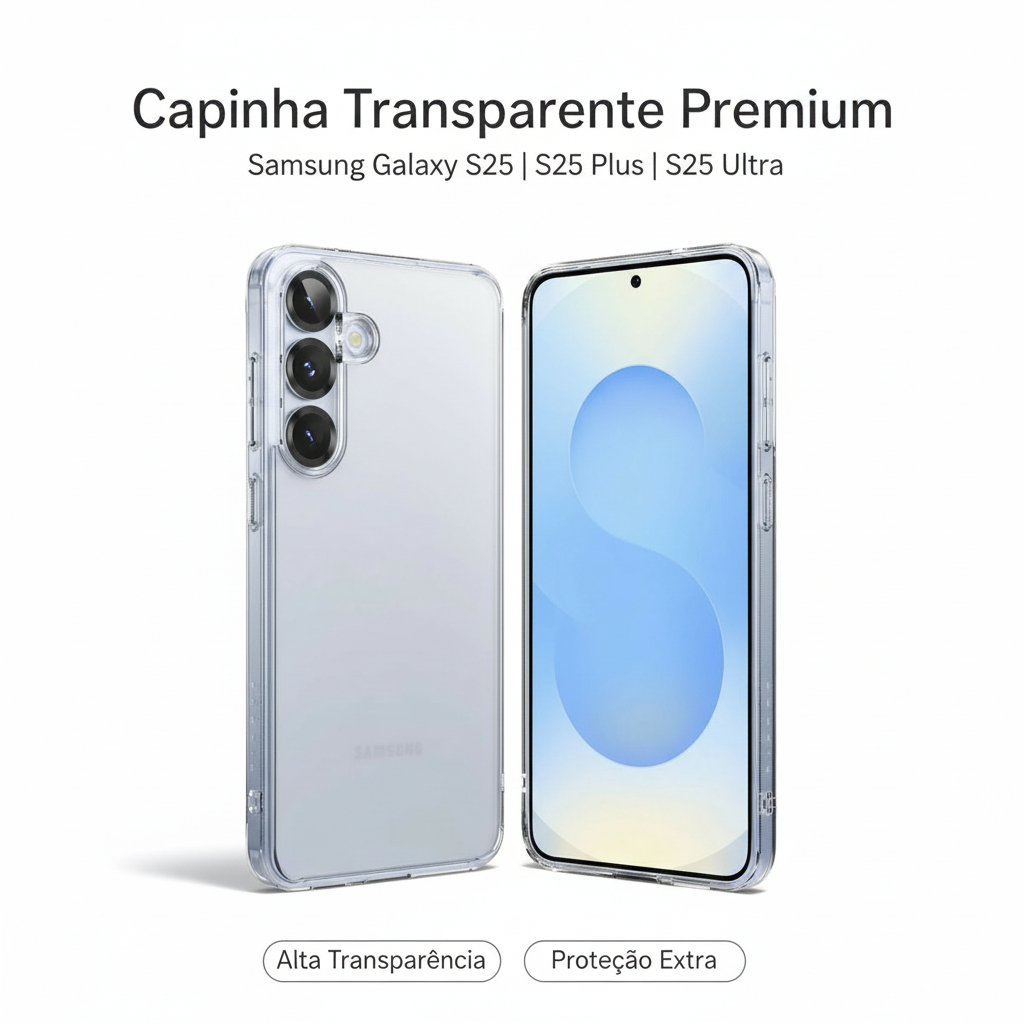 Capinha Transparente Samsung Galaxy S25 S25 Plus S25 Ultra Anti Impacto