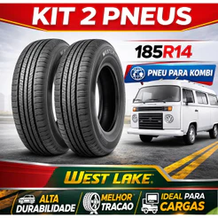 Kit 2 Pneus 185R14 Westlake H188 Aro 14 Novo Kombi 102/100R Carga