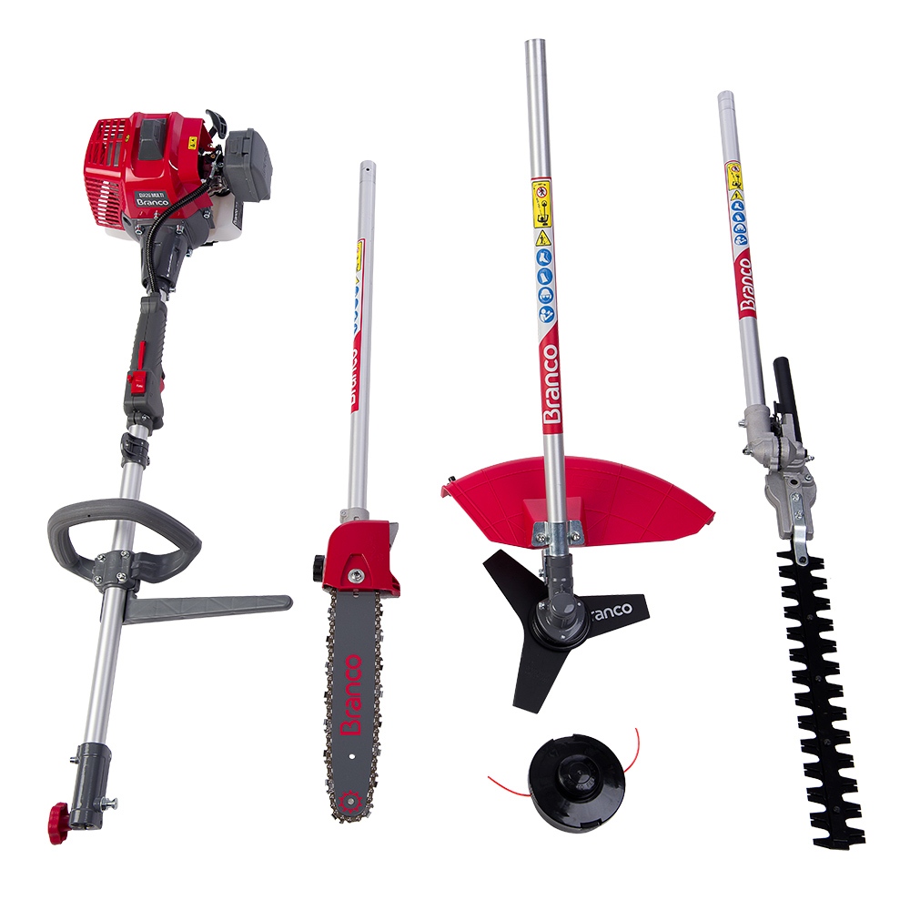 Roçadeira a Gasolina Branco BR 26 Multi 25,4cc 4 em 1 Podador Cerca Viva 2T Completa