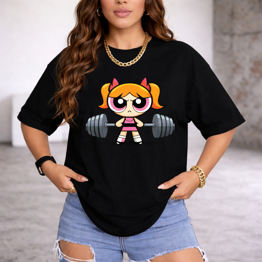 Camisa Blusa Feminina Camiseta Academia Barra Fitness Meninas Super Poderosa Lançamento Oferta Diversos Modelos e Cores