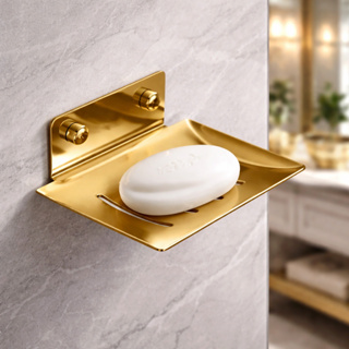 Saboneteira DOURADA AÇO Banheiro Porta Sabonete Luxo Inox 304 em Oferta na Shopee