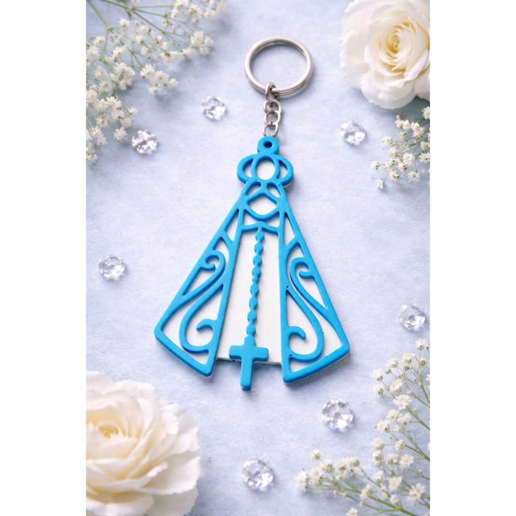 Kit Chaveiro Nossa Senhora Aparecida | Impressão 3D PLA | Presente Católico/Lembrancinha Religiosa /Padroeira
