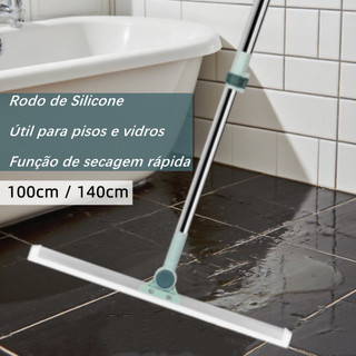 Rodo de Silicone Para Limpeza Banheiro Vassoura Mágica Rodo Tira Pelo Limpa Vidro Seca Bem Silicone Vassoura Piso Vidros