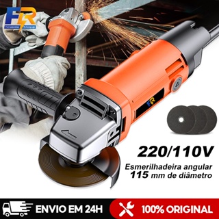 Esmerilhadeira Lixadeira Angular Profissional 900w 115mm Com 3 Discos em Oferta na Shopee