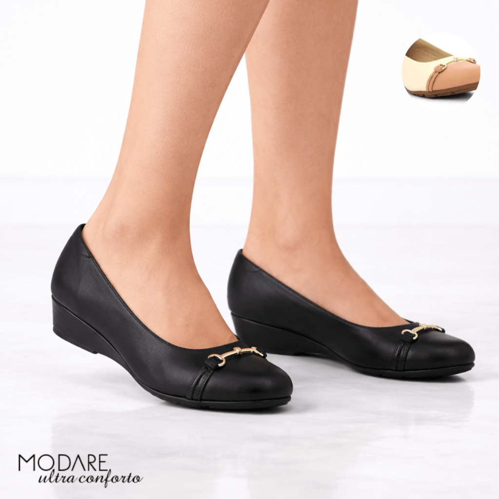 Sapato Modare Feminino Napa Floather Salto Baixo Mocassim 7014.293