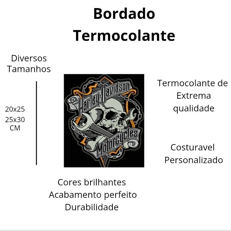 Patch Bordado Motoclub Motos