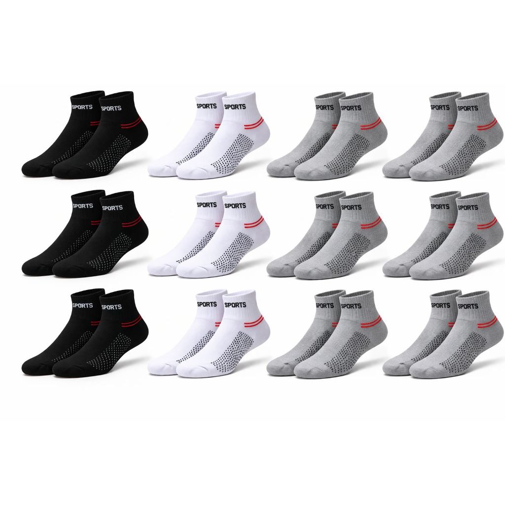 Kit 3 a 12 Pares Meias masculina SPORT Algodão cano alto/longo