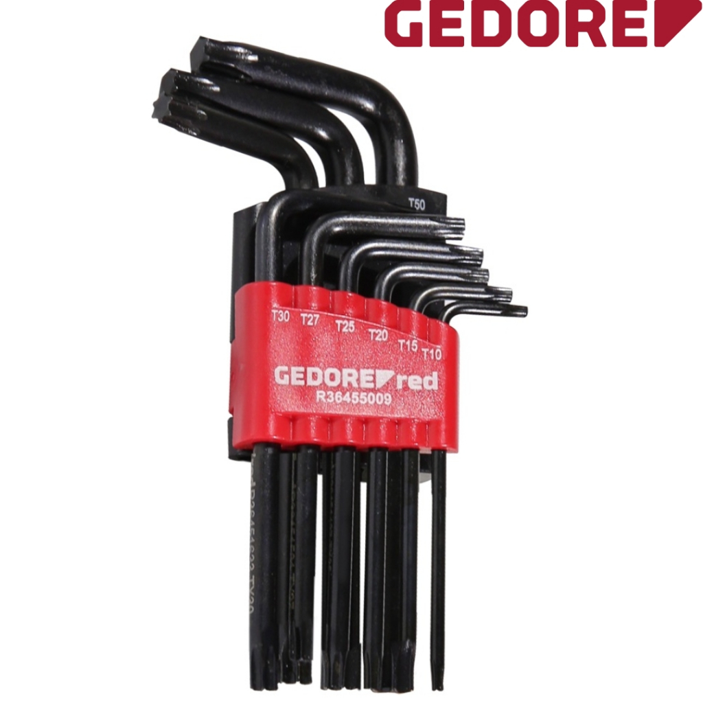 Jogo de Chave Torx Aço Tipo L Com 9 Peças com Encaixe T10 A T50  R36405009 GEDORE