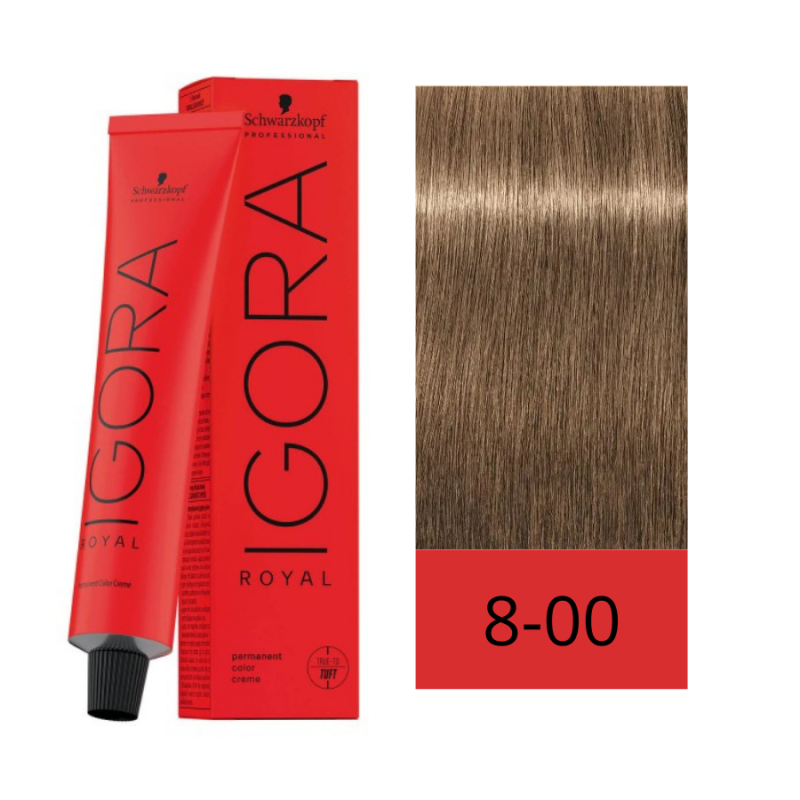 Coloração Igora Royal 8-00 Louro Claro Natural Extra 60g