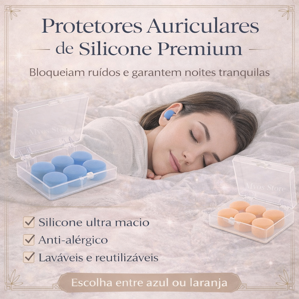 Imagem Kit 6 Protetor Ouvido Auricular Tampão Moldável Massinha Abafador Dormir Natação Lavável Trabalho