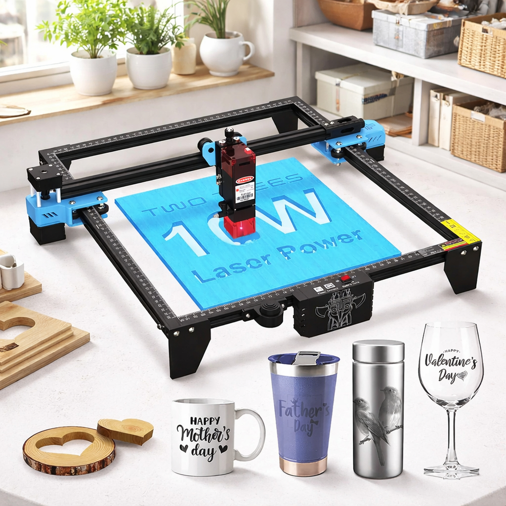 TTS-10 pro Impressora A Gravador Corte Laser 80w Área 30x30cm CNC Laser 10w Wifi Corte Laser