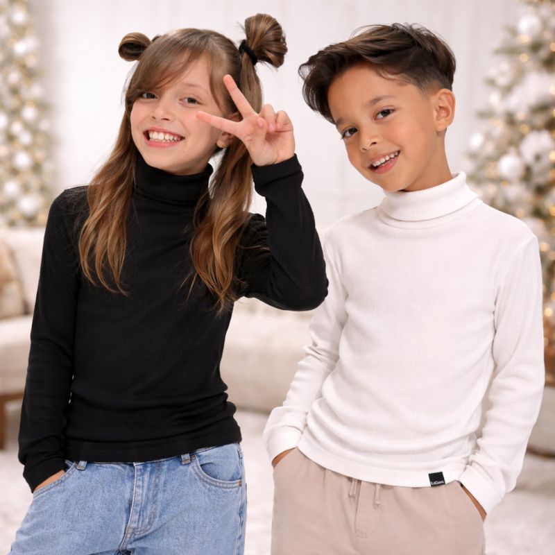 Cacharrel Gola Alta Escola Casual Canelado Algodão Frio Igreja Menino Menina Inverno em Oferta na Shopee