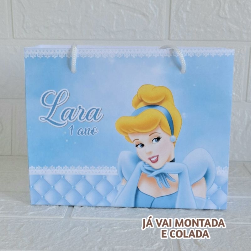 Sacolinha Personalizada Fazendinha Cinderela ( já vai montada) Lembrancinha |Aniversário |Festa Infantil