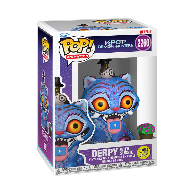 FUNKO POP K-POP DEMON-HUNTERS DERPY W/SUSSIE GLOW 2260 NOVO ORIGINAL
