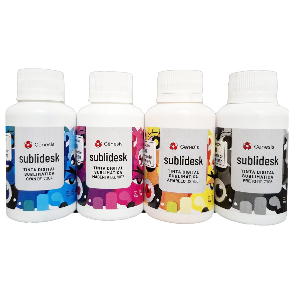 Tinta Sublimática Gênesis 100 Ml - Kit C/ 4 Cores (cmyk)