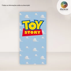 Capa de Painel Vertical Brinquedos Logo Retangular c/ Overlock e Romano c/ Elástico FACE ÚNICA