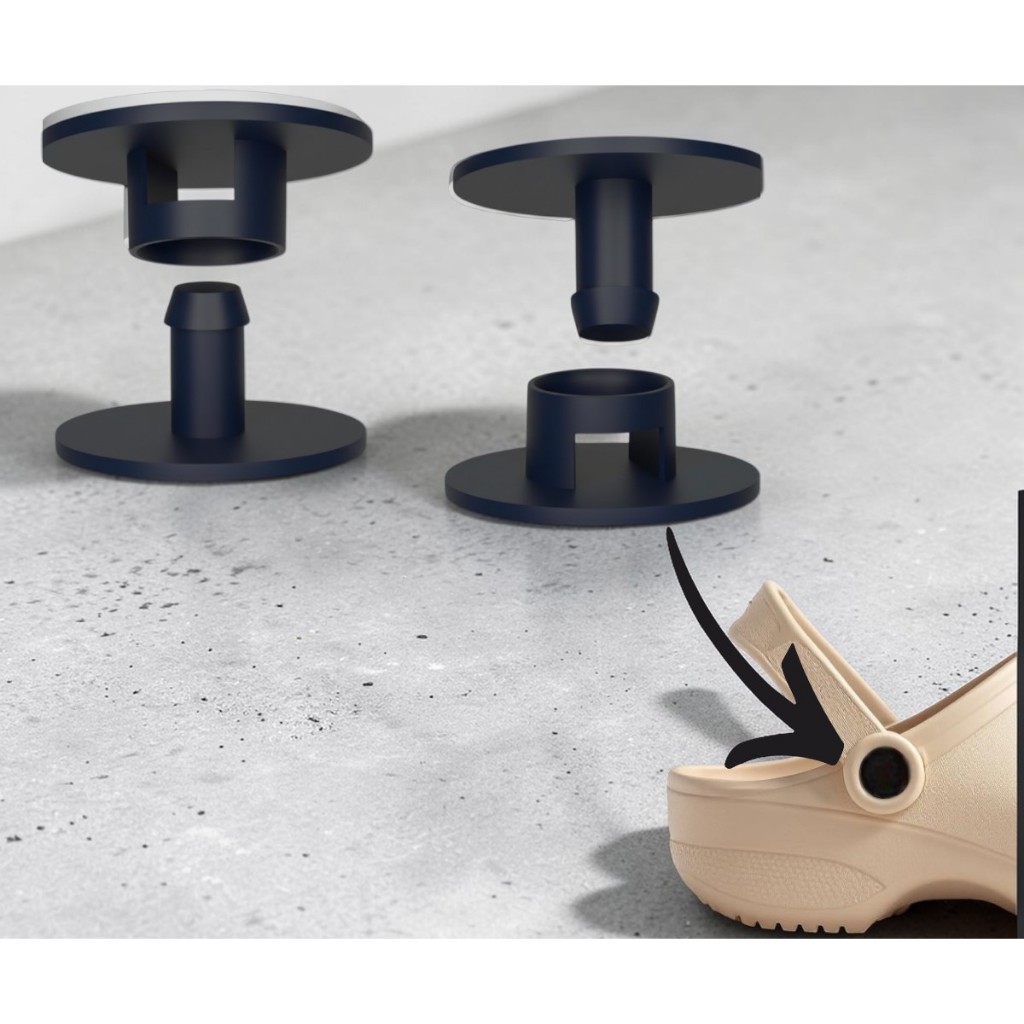 Kit 4-24 Rebites Plásticos Preto, Branco, Bege E+| Acessórios para Babuche, Sandália e Artesanato